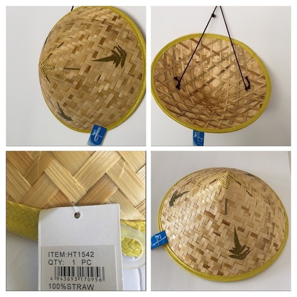 Asia Traditional Chinese Adult l Bamboo 100% Straw Cone Rice Garden Fish… main image 8